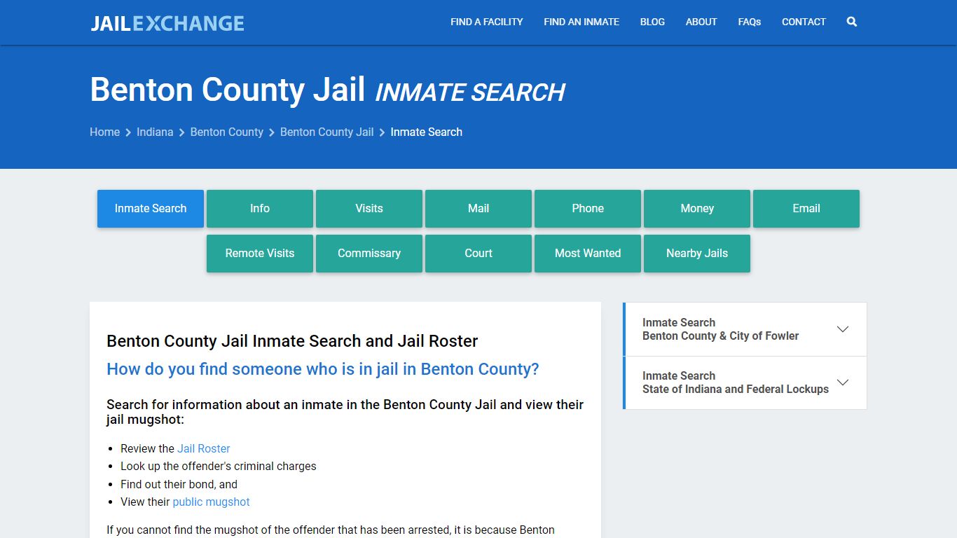 Benton County Jail Inmate Search - Jail Exchange