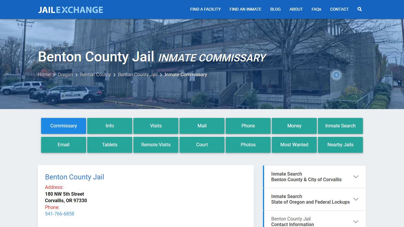 Inmate Commissary, Care Packs - Benton County Jail, OR