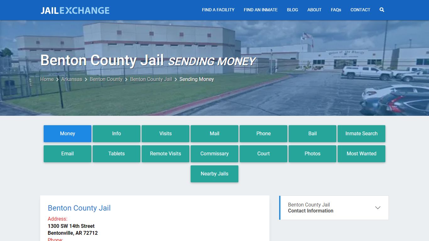 Send Money to Inmate - Benton County Jail, AR - Jail Exchange